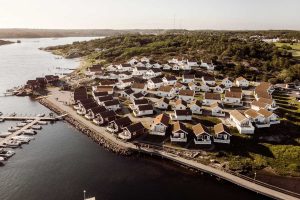 Cabins by the sea in the beautiful Swedish archipelago of West Sweden